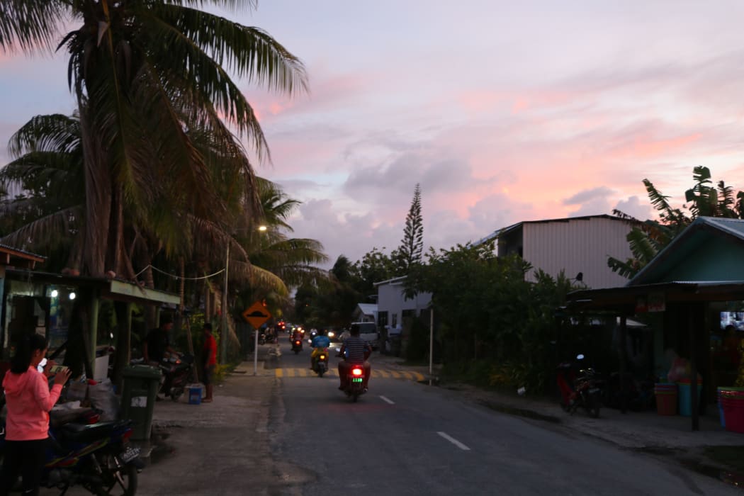 A street in Tuvalu