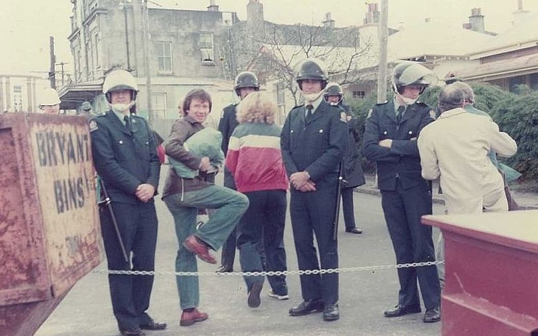 Entry to Eden Park before the 1981 Springbok vs All Blacks rugby match.