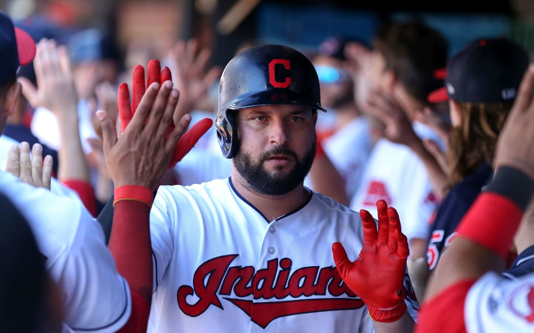 Cleveland Indians first baseman Yonder Alonso.