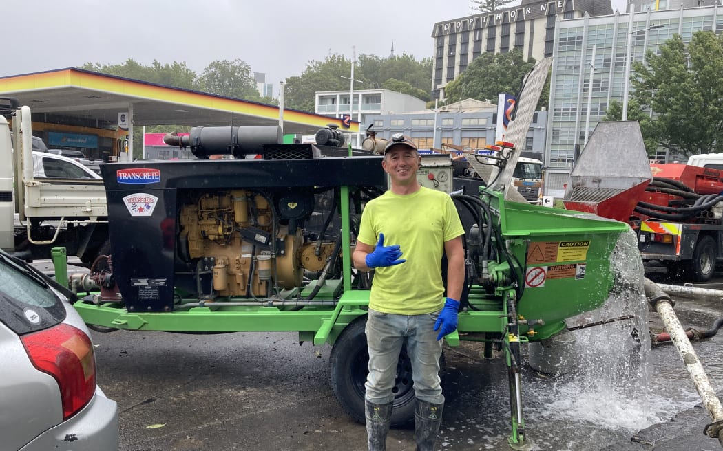Harlem Mckenzie's firm has been pumping at the location for three days, after two floors of underground carparks had been completely submerged.