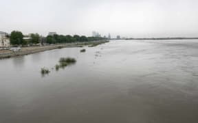 HIgh water level in the Nile, near Khartoum, after torrrential rain in August 2016.