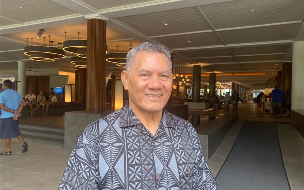 Prime Minister of Tuvalu, Kausea Natano at Pacific Islands Forum Special Leaders Retreat in Fiji in February 2023.