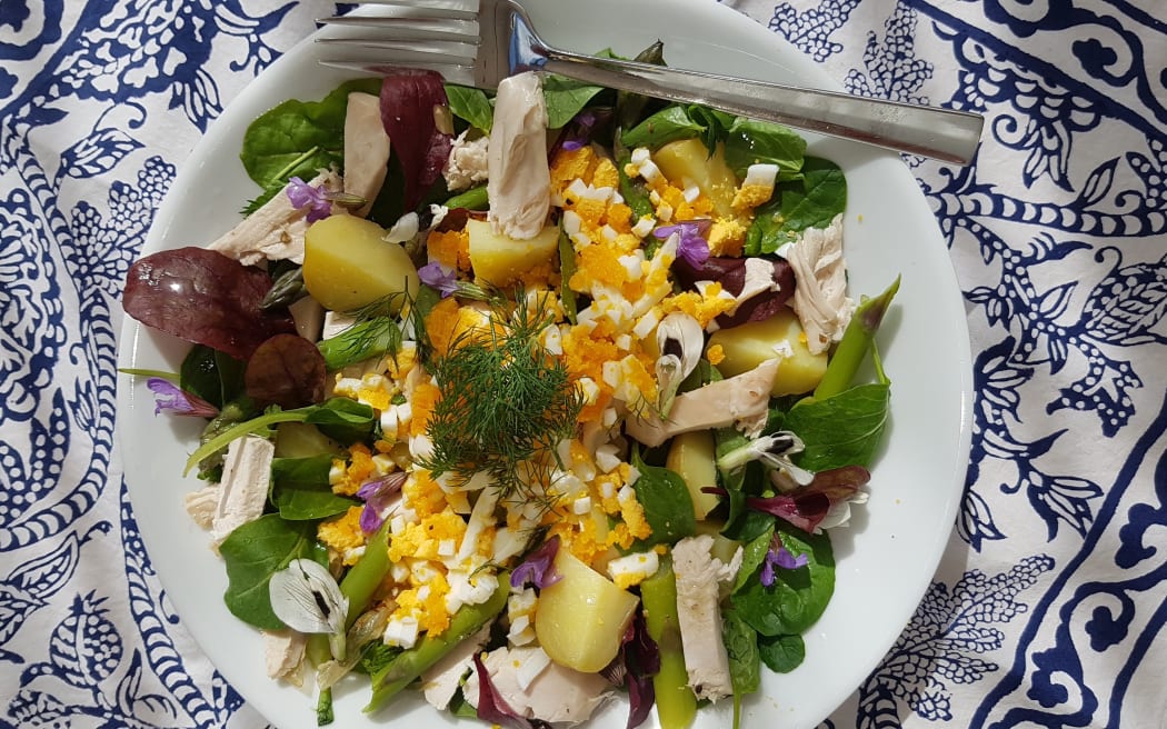 Chicken and Egg Spring Salad