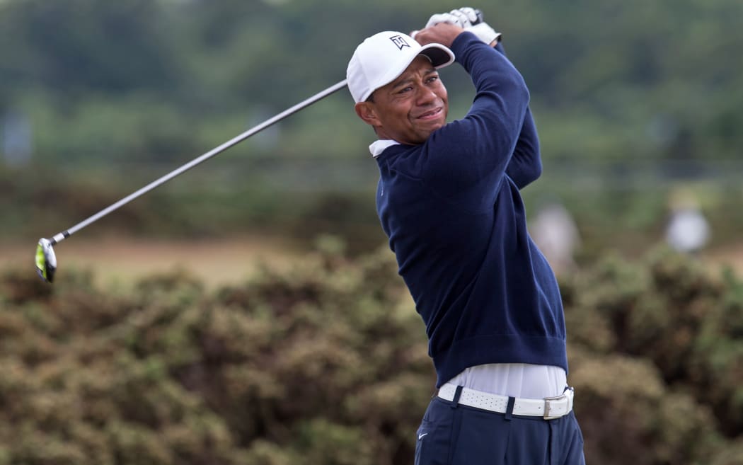 Tiger Woods during the 1st round of the Open Championship, 2015.