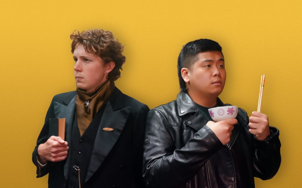 Publicity photo for Cadence Chung's play 'Hector'. From left: Lewis Thomson, Daniel Eir Lim