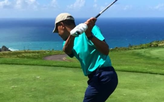 Former US President Barack Obama tees off in Northland.