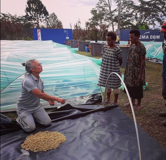 Sam Say with Kukpa villagers