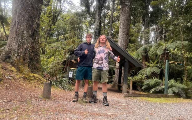 Long-time friends Keanu Isaksson (right) and Luca Zylstra are preparing for an upcoming trip to the Amazon.