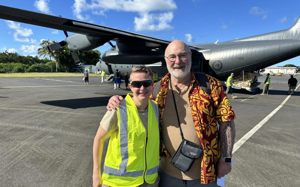 Andre Capiez and other Kiwis on New Caledonia evacuation flight