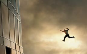 Dwayne Johnson (aka The Rock) in the 2018 film Skyscraper.