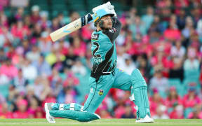 Brendon McCullum in action for the Brisbane Heat.