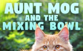 Aunt Mog and the Mixing Bowl by Barbara Else. A cat sits on a wall, staring ahead intently.