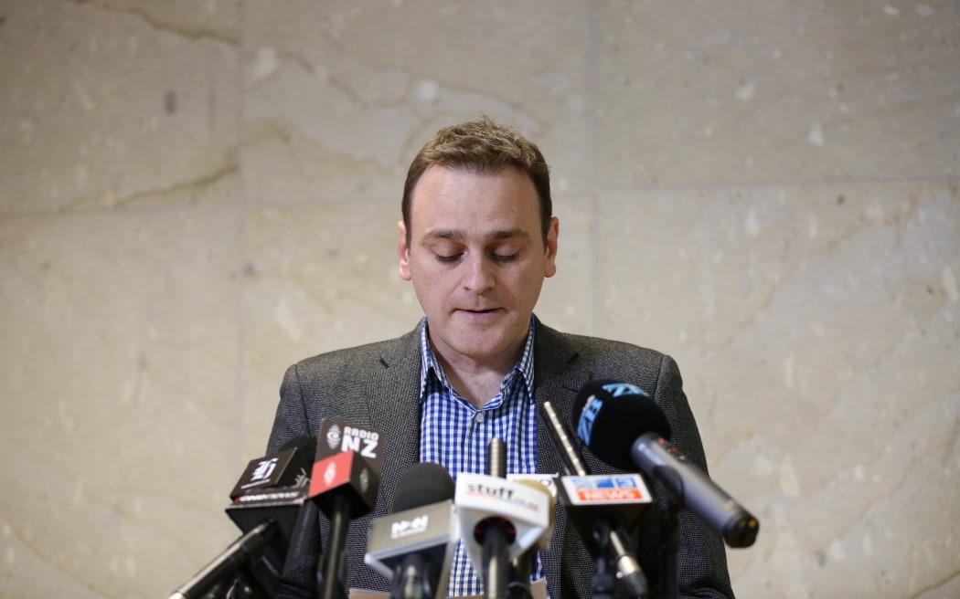 Lecretia Seales' husband Matt Vickers speaking at a news conference in Wellington on Friday.
