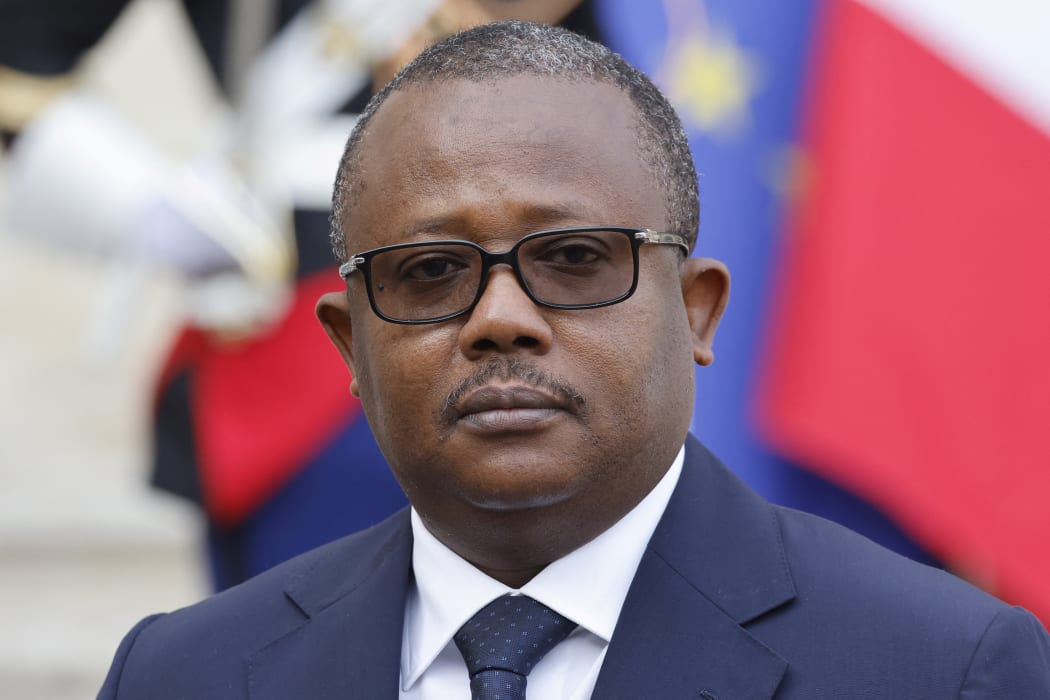 Guinea-Bissau President Umaro Sissoco Embalo is seen prior to his meeting with the French president at the Elysee palace in Paris.