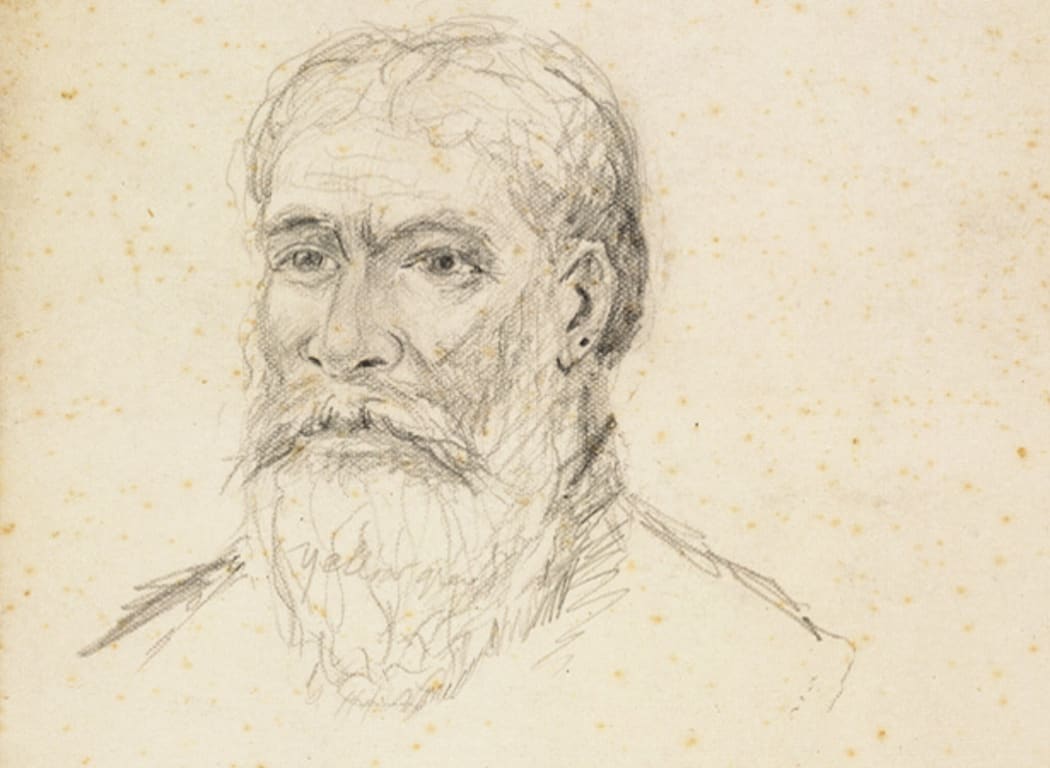 A sketch of the Maori prophet and guerrilla Te Kooti from 1887