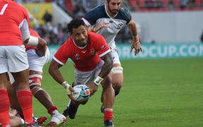 Sonatane Takulua during the 2019 Rugby World Cup.