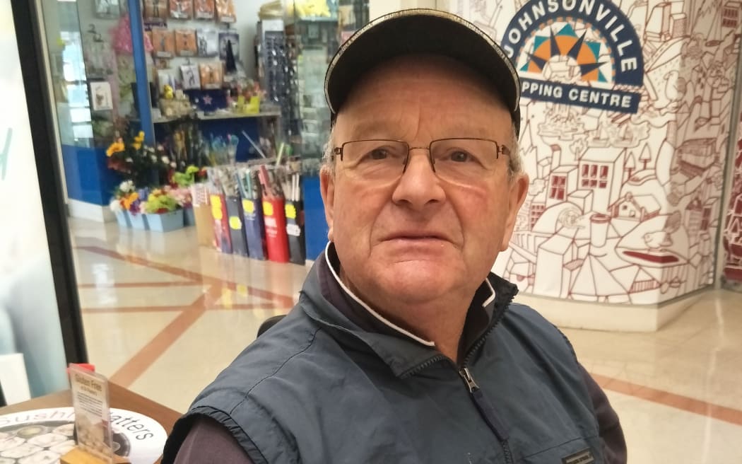 Ōhāriu resident Pat O'Neill at Johnsonville's mall.