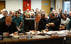 The public gallery is full as Hawke's Bay regional councillors prepare for the vote.