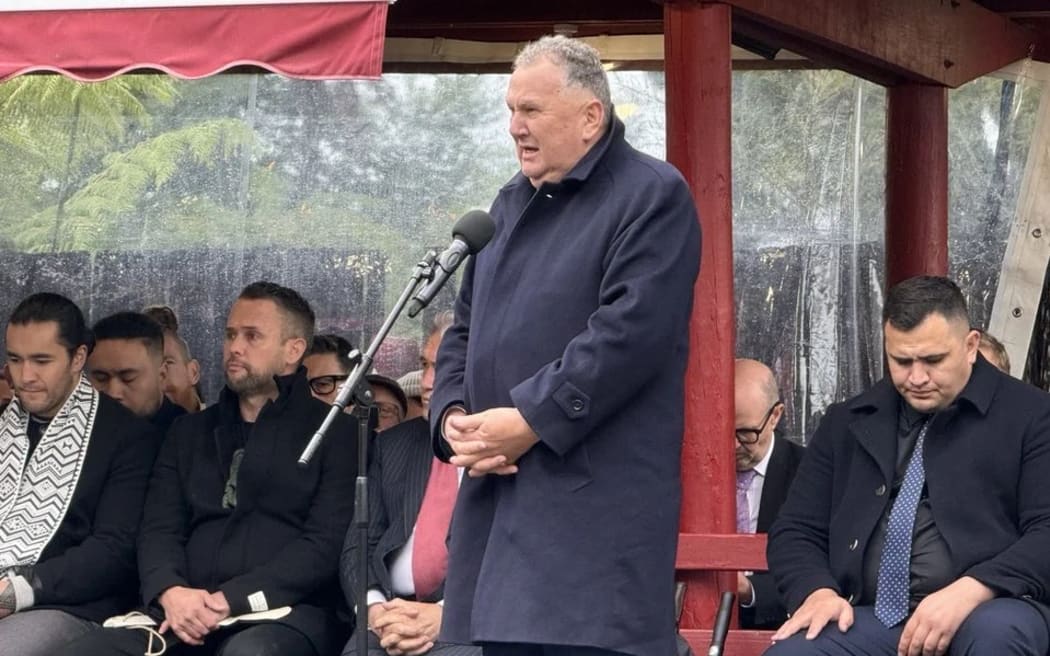 NZ First's Shane Jones delivers his kōrero.