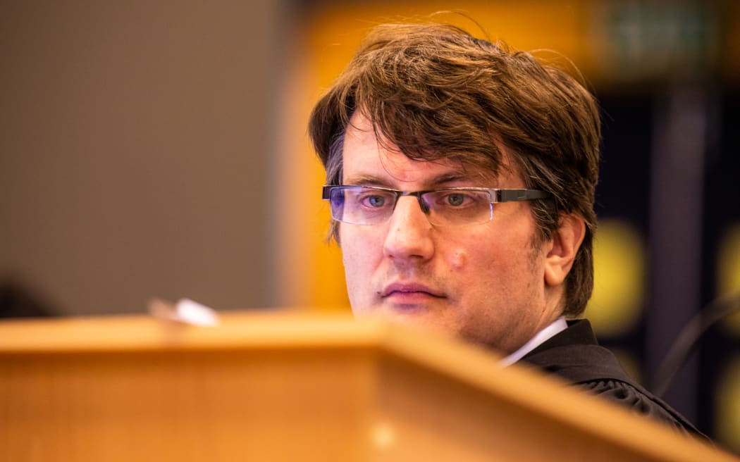 Lawyer Graeme Edgeler at a hearing of the Supreme Court in Auckland considering the case of an autistic and intellectually disabled man detained under the Intellectual Disability Compulsory Care and Rehabilitation Act for 18 years because he is considered too dangerous to release.