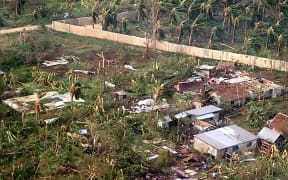 Damage caused by Cyclone Harold on the Vanuatu island of Santo.