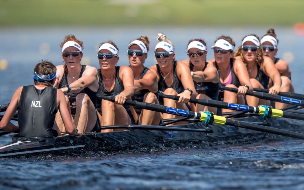 New Zealand women's eight at 2017 World Rowing Championships.