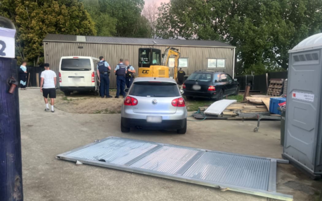 Police at scene of Tribesmen property in Auckland