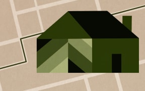 Stylised house and aerial street maps