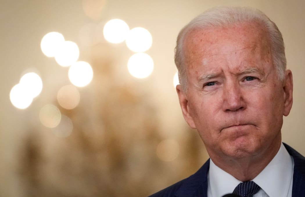 WASHINGTON, DC - AUGUST 26: U.S. President Joe Biden speaks about the situation in Afghanistan in the East Room of the White House on August 26, 2021 in Washington, DC.