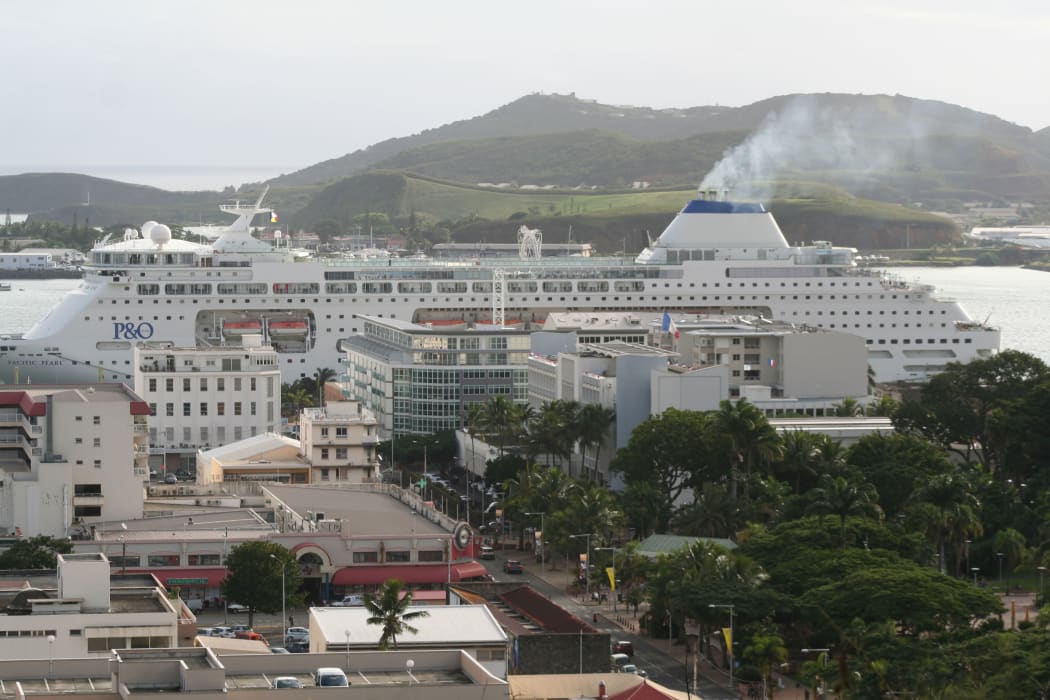 A cruise ship in Noumea.