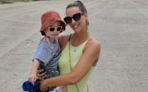 Jade Hart and her son Max, who was almost given five times the prescribed dose of liquid steroid.