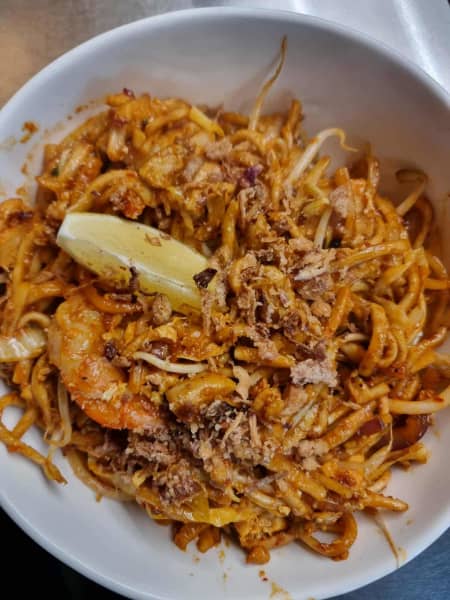 Mee goreng is a stir-fried noodle dish commonly found in Indonesia and Malaysia.