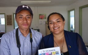 Atafu media officers, Tilau Kirifi and Hihilia Falani.