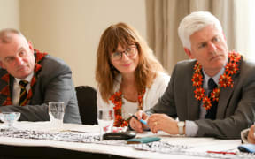 New Zealand's High Commissioner to Tonga Tiffany Babington listens to Youth MPs at a talanoa session in Tonga.
