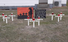 Trudie Mulligan's Anzac display.
