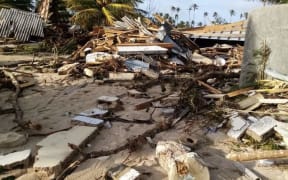 Whitesands Beach Resort in Ha'utu in ruins post-Cyclone Harold