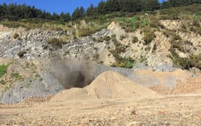 The old projectile was detonated at a quarry in Paraparaumu.