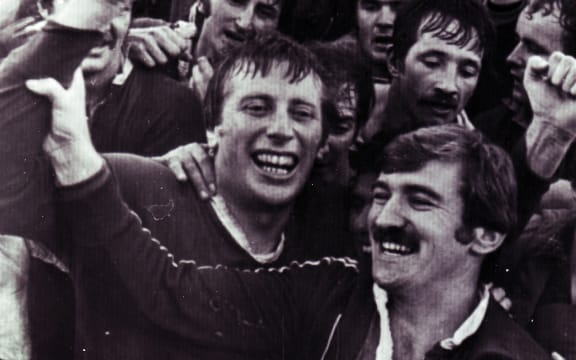 Munster's Moss Keane (left) after the his side's victory over the All Blacks at Thomond Park in October 1978.

The All Blacks went onto complete a test grand slam with wins over England, Scotland, Ireland and Wales.