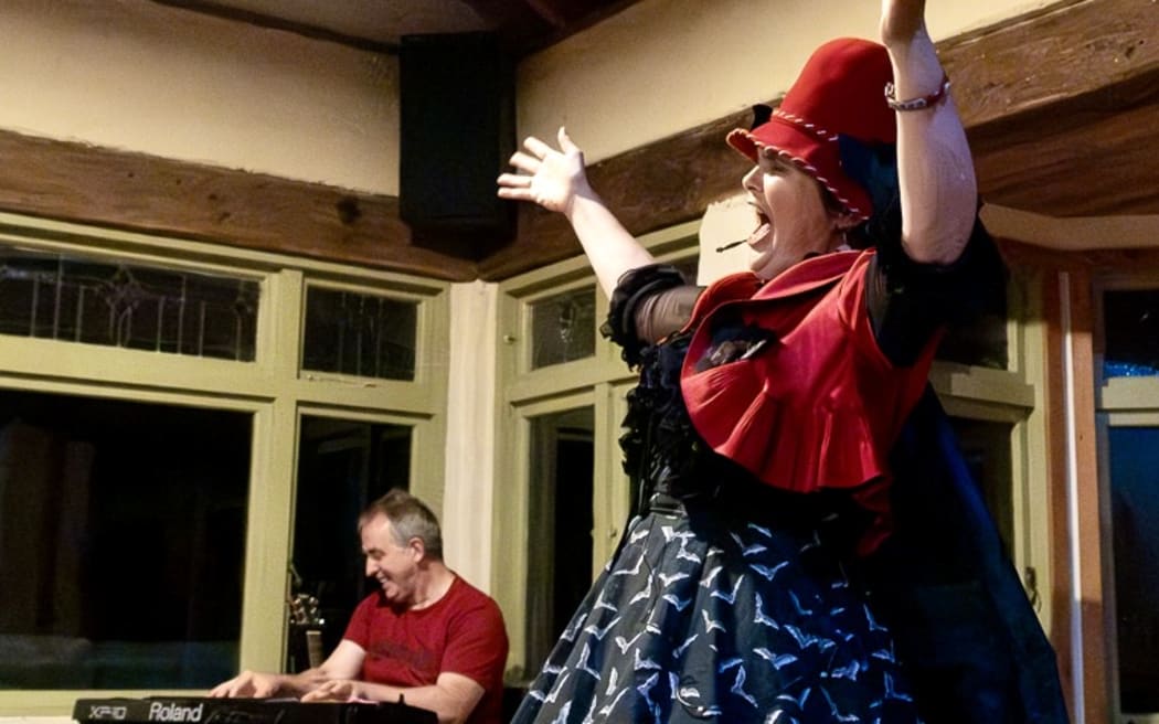 Tanya Batt and Peter Forster performing their Bat's Incredible show.