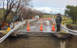 The Turanganui Bridge was washed out.