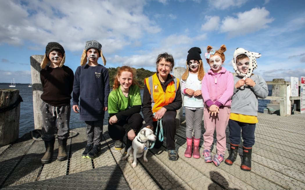 Some of the cast of children who made the film.