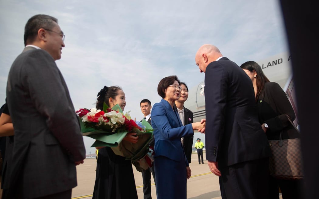 PM Christopher Luxon arrives in Beijing