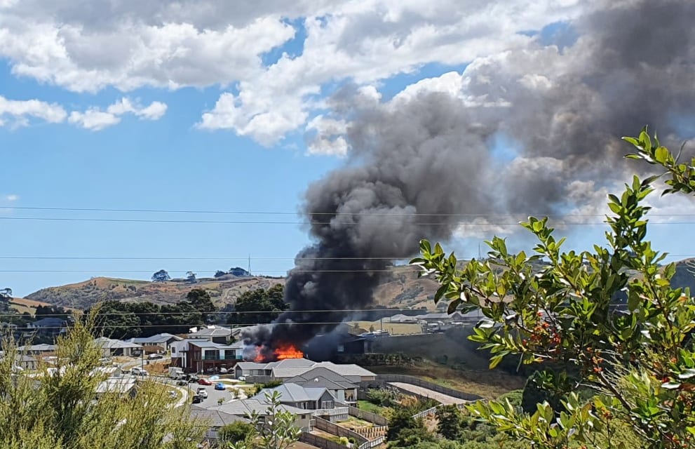 A house fire in Pokeno, Waikato, 31 January, 2021.