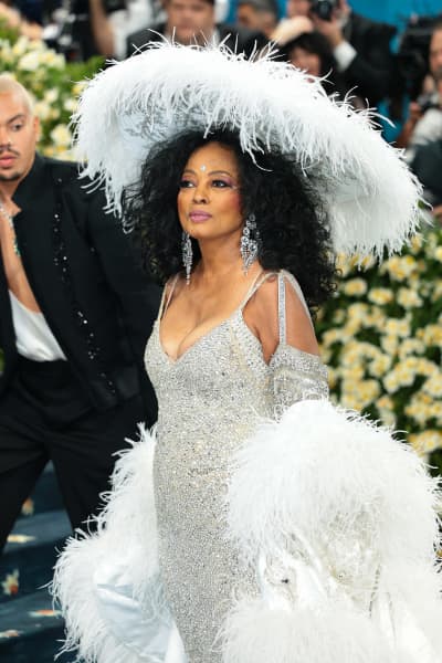 Diana Ross attends the 2025 Met Gala Celebrating "Superfine: Tailoring Black Style" at Metropolitan Museum of Art on May 05, 2025 in New York City.
