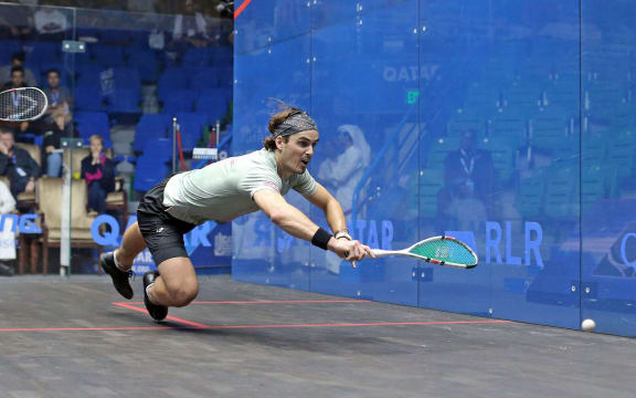 Kiwi squash pro Paul Coll.