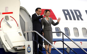 Chinese Premier Li Keqiang and his wife Cheng Hong.
