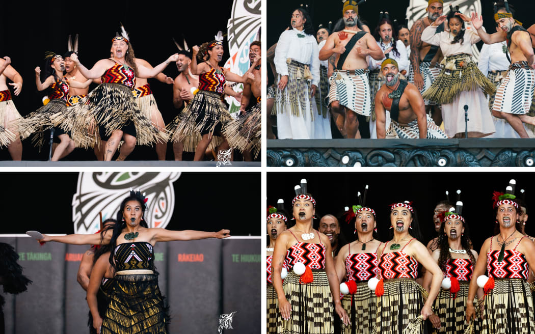 Te Taumata o Apanui, Mōtai Tangata Rau, Te Pikikōtuku o Ngāti Rongomai and Te Waka Huia at Te Matatini.