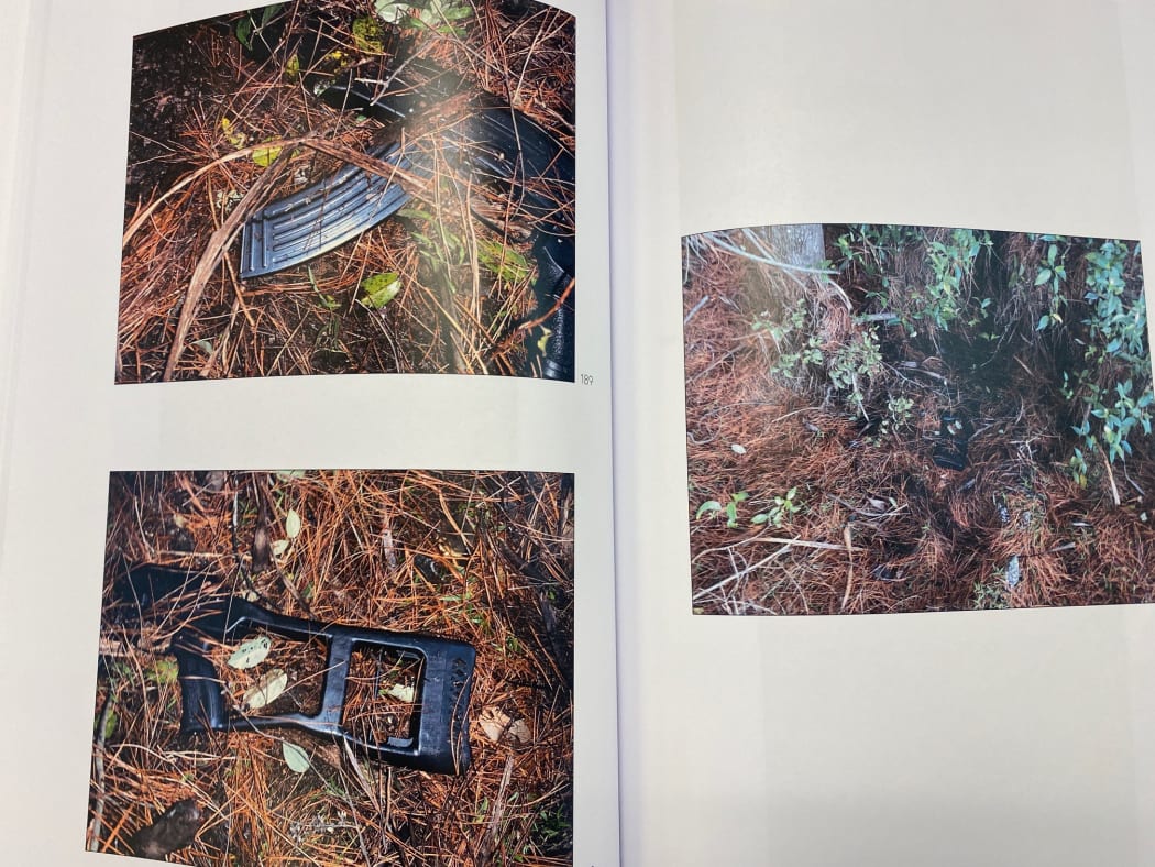 Images of a firearm hidden by Shane Conza after Eli Epiha's shooting of two police officers.