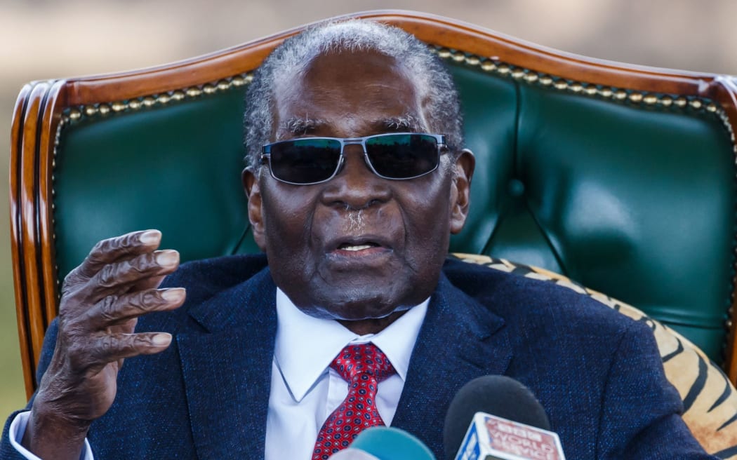 Former Zimbabwean President Robert Mugabe addresses media. 25 November 2018