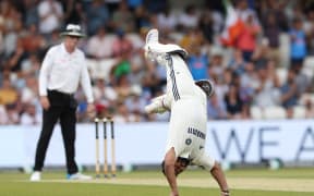 India's Rishabh Pant celebrates reaching his century on day two of the first cricket test match between England and India at Headingley cricket ground in Leeds, northern England on June 21, 2025. (Photo by Darren Staples / AFP) / RESTRICTED TO EDITORIAL USE. NO ASSOCIATION WITH DIRECT COMPETITOR OF SPONSOR, PARTNER, OR SUPPLIER OF THE ECB
